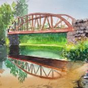 49 ~ Paula Titcomb ~ A Bridge ~ Watercolor